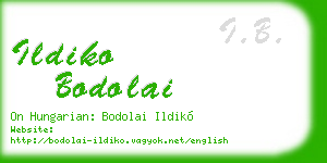 ildiko bodolai business card