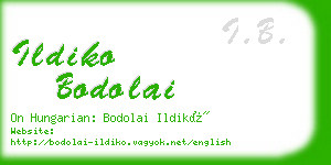 ildiko bodolai business card